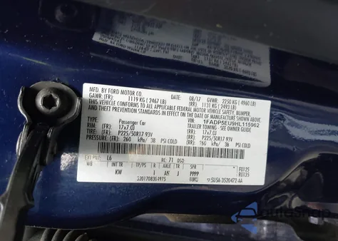 2017 Ford C-Max Se z USA, uszkodzony, nr VIN 1FADP5EU9HL115962